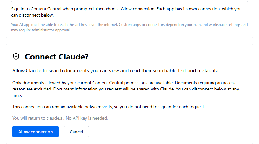 The Connect Claude? approval