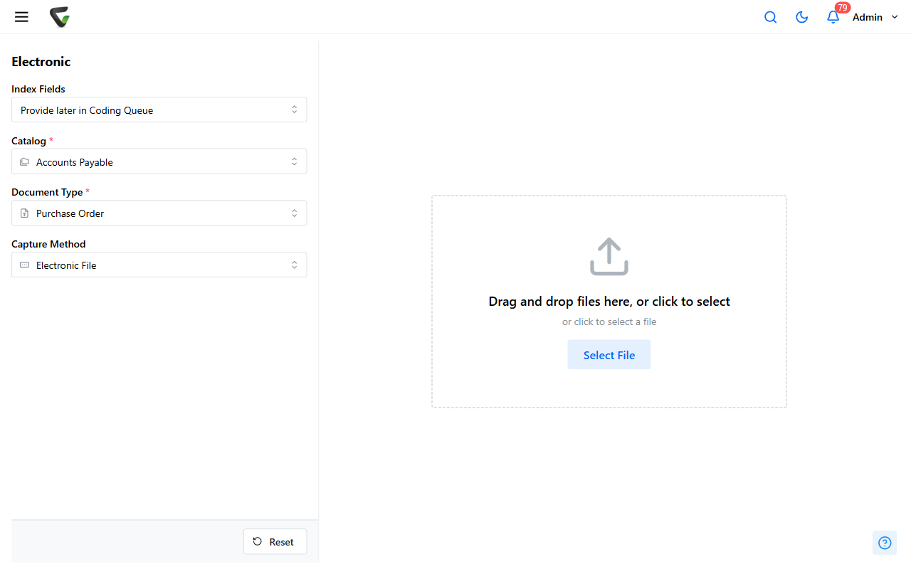 The Electronic capture page